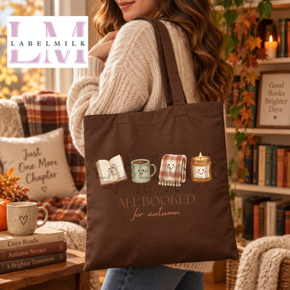 Booked For Autumn Tote Bag - Book Lovers Tote Bag