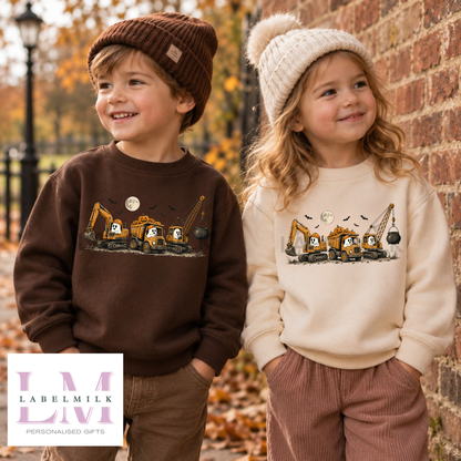 Spooky Diggers Sweatshirt - Kids Halloween Jumper