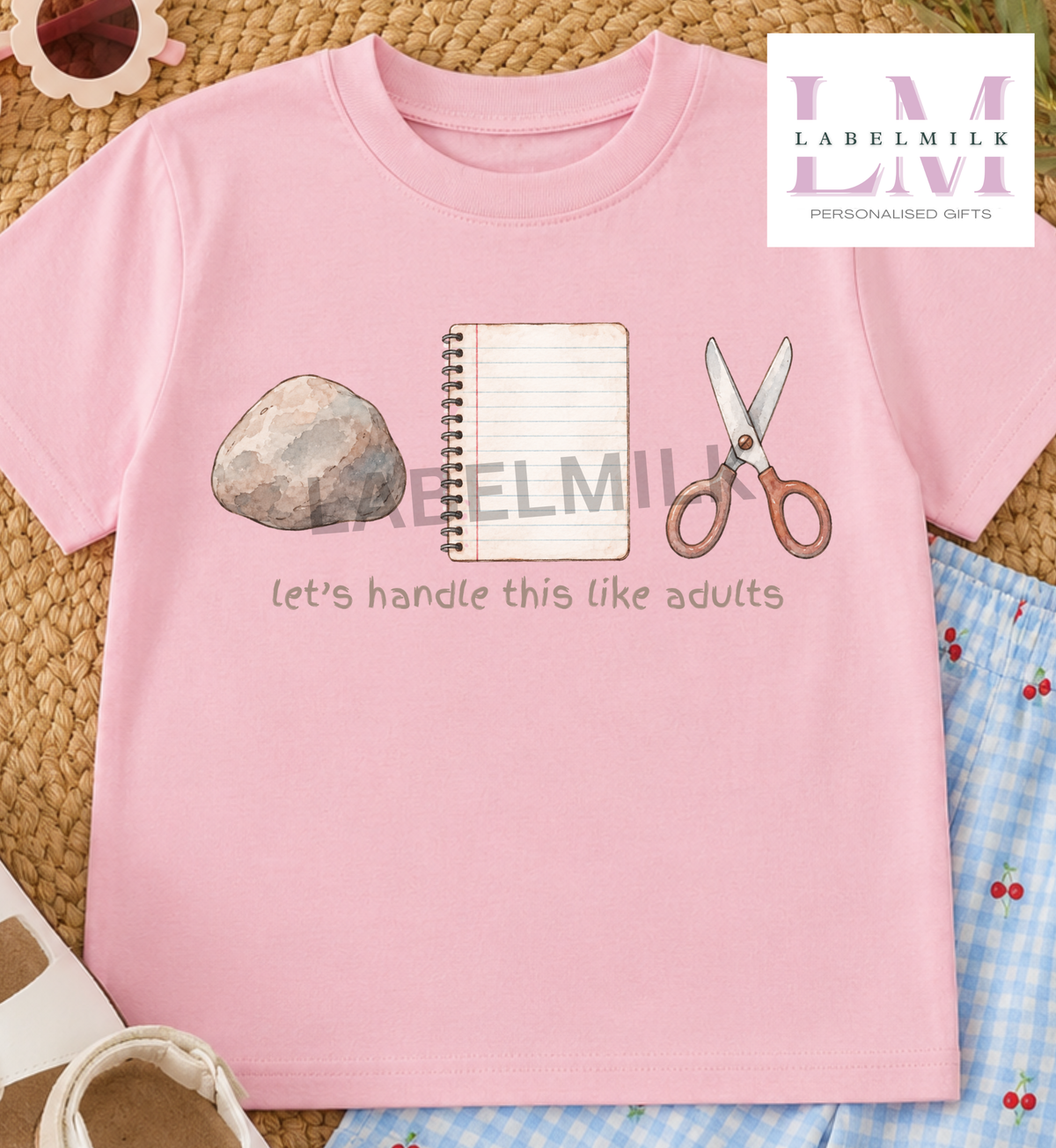 Let's Handle This Like Adults T-Shirt- Kids Funny Retro Game Top