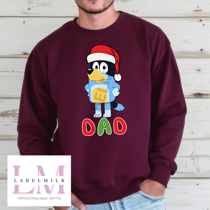 Adult Bluey Christmas Jumper - Mum & Dad