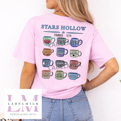 Gilmore Girls Coffee Cups T-Shirt - Stars Hollow