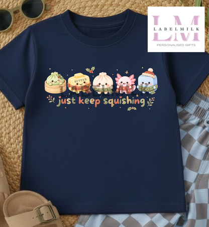 Kids Squishy Christmas T-Shirt - Cute Dumpling