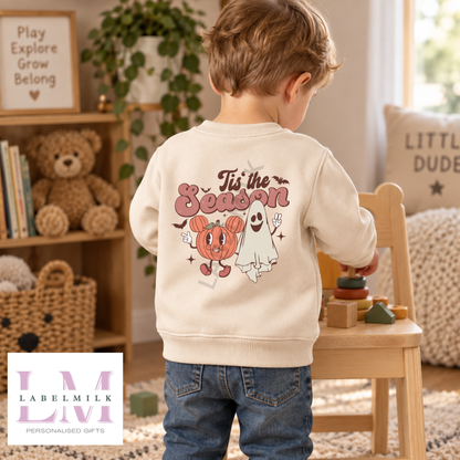 Retro Spooky Season Sweatshirt - Kids Retro Halloween Jumper