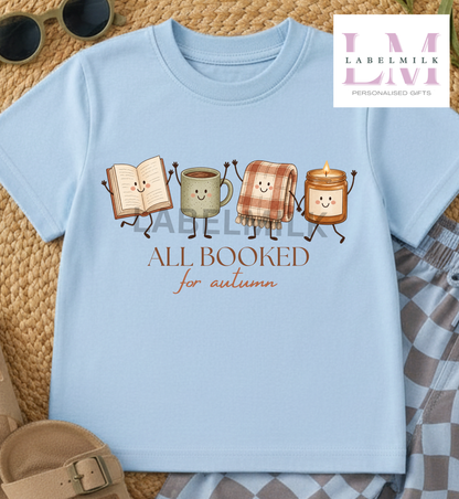 All Booked For Autumn - Kids T-Shirt - Book Lovers Top