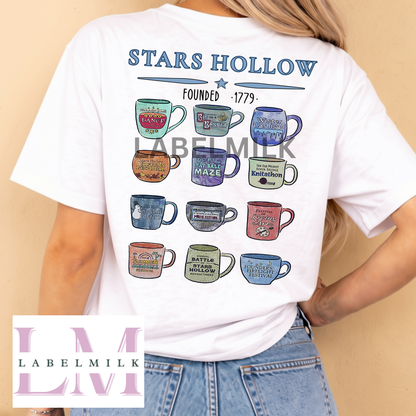 Gilmore Girls Coffee Cups T-Shirt - Stars Hollow