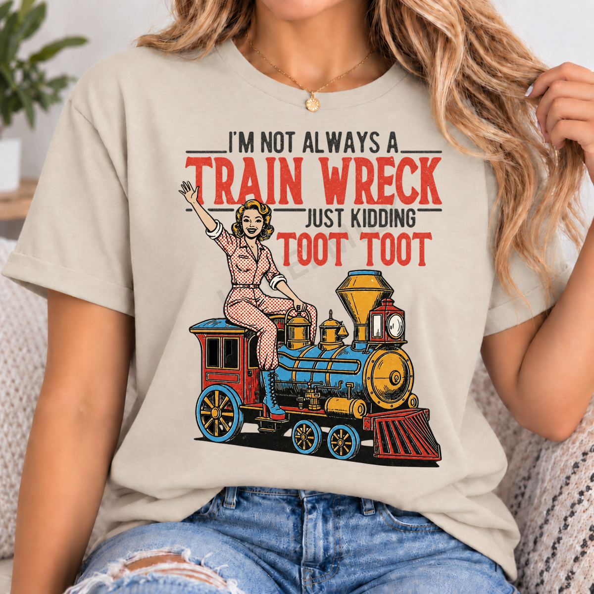 Funny Train Wreck T-Shirt - Adults Funny T-Shirt