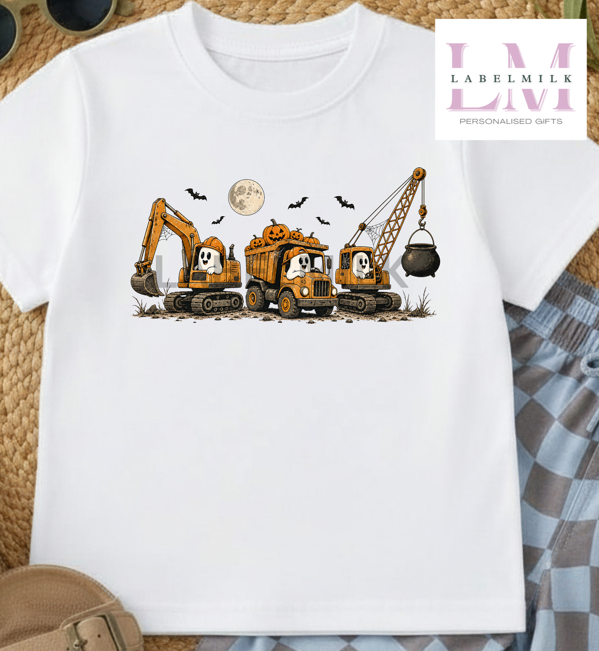 Halloween Diggers - Kids Diggers & Ghosts T-Shirt
