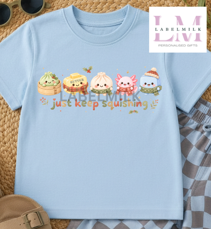 Kids Squishy Christmas T-Shirt - Cute Dumpling