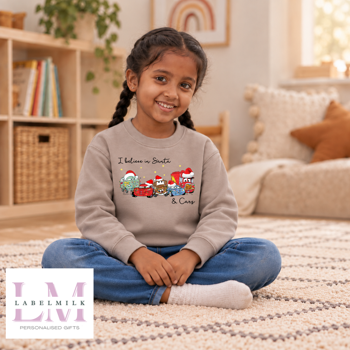I believe In Cars Sweatshirt - Kids Christmas Jumper