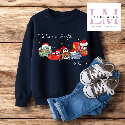 Kids Cars Christmas Jumper