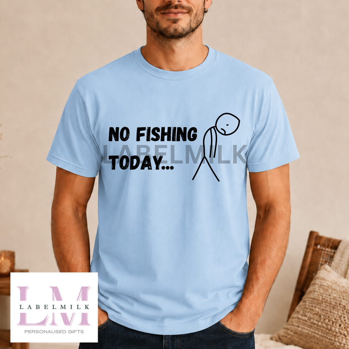 No Fishing Today T-Shirt - Funny Fishing Gift