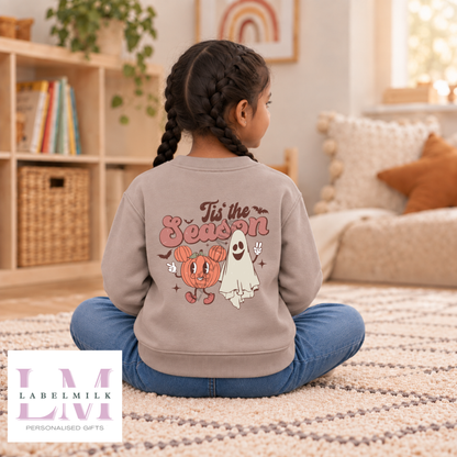 Retro Spooky Season Sweatshirt - Kids Retro Halloween Jumper