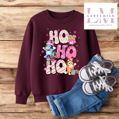 Kids Bluey Christmas Jumper