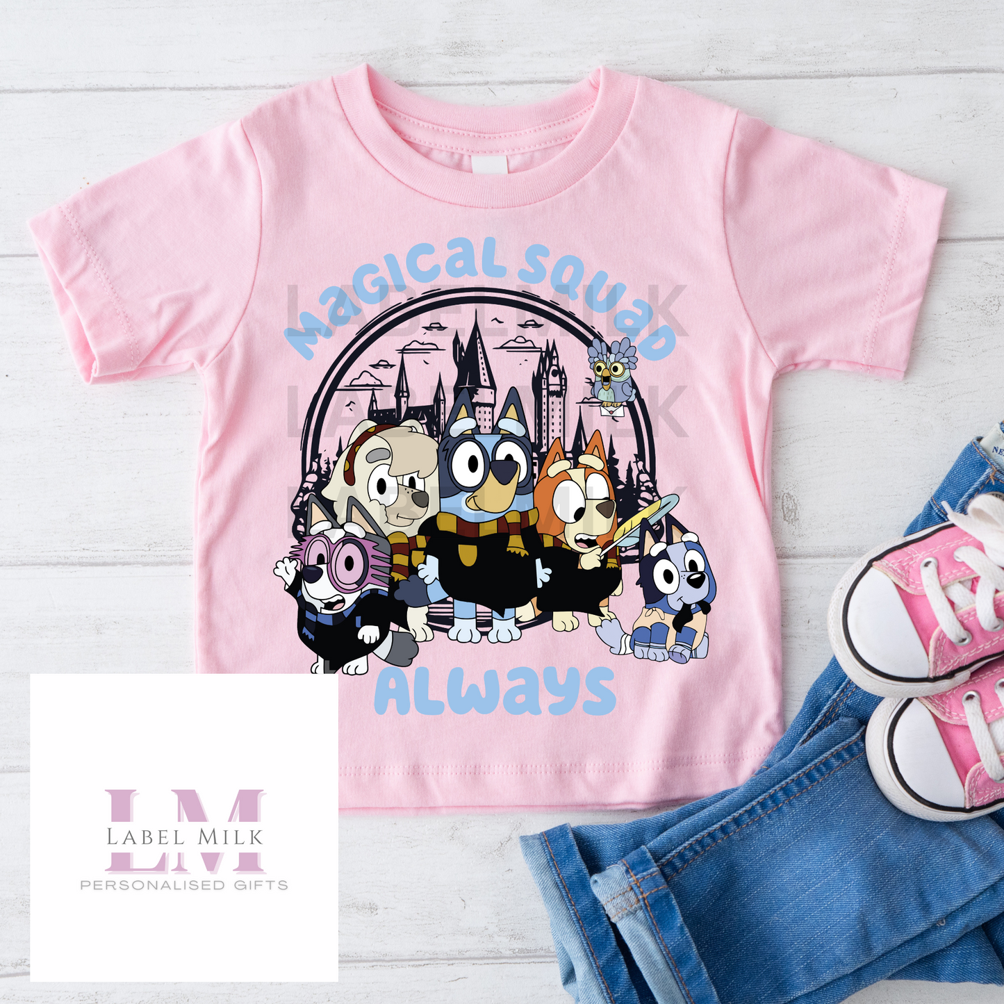 Pink Bluey T-Shirt Kids - All Designs