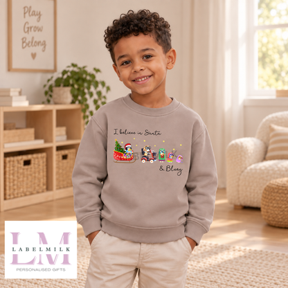 I believe In Bluey Sweatshirt - Kids Christmas Jumper