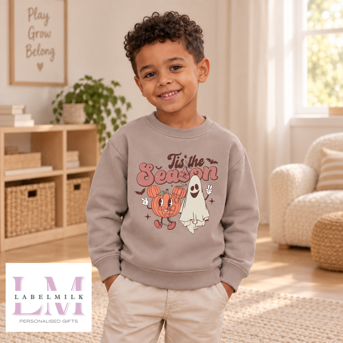 Retro Spooky Season Sweatshirt - Kids Retro Halloween Jumper