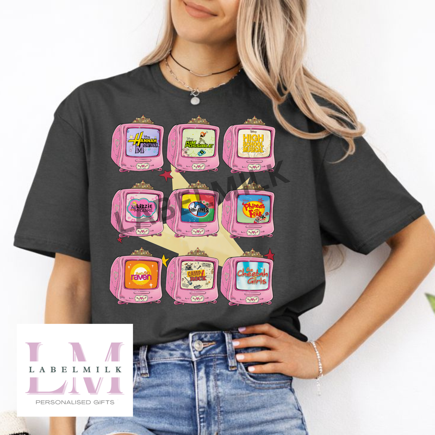 Retro TV shows T-Shirt - Lizzie - Raven - Camp Rock - Cheetah Girls