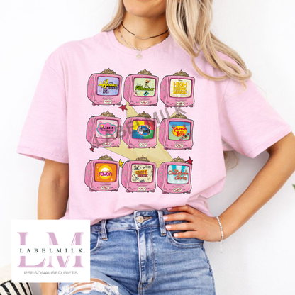 Retro TV shows T-Shirt - Lizzie - Raven - Camp Rock - Cheetah Girls