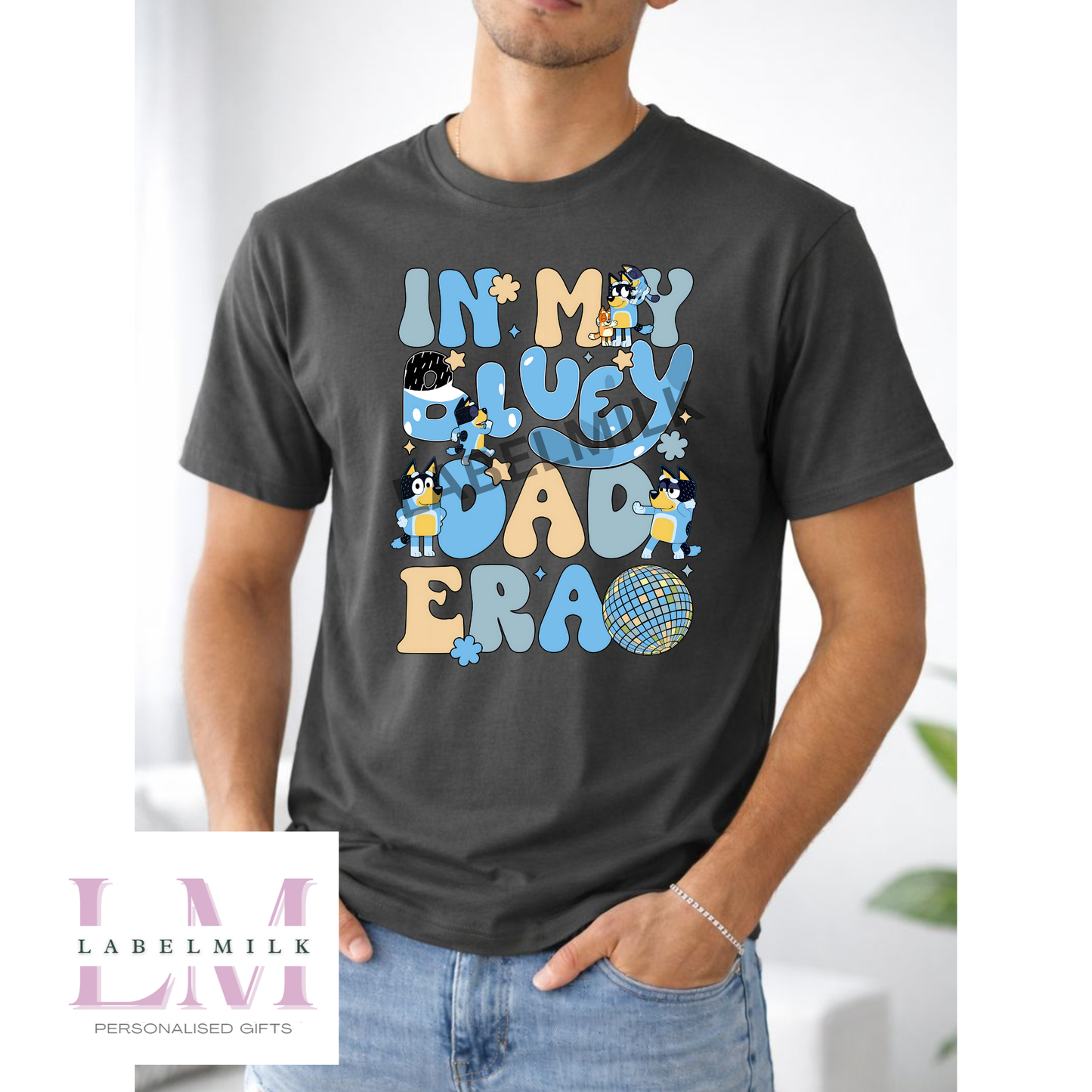 Adults Dad Era T-Shirt (Bluey)