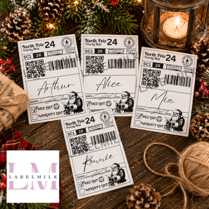 Personalised Christmas Shipping Label - Present Labels