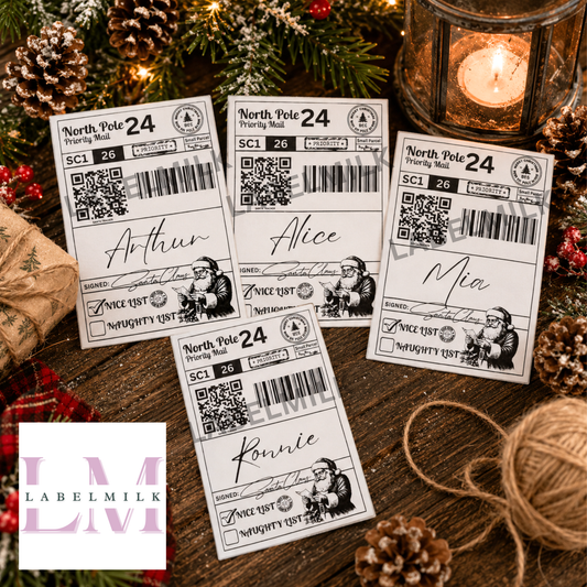 Personalised Christmas Shipping Label - Present Labels