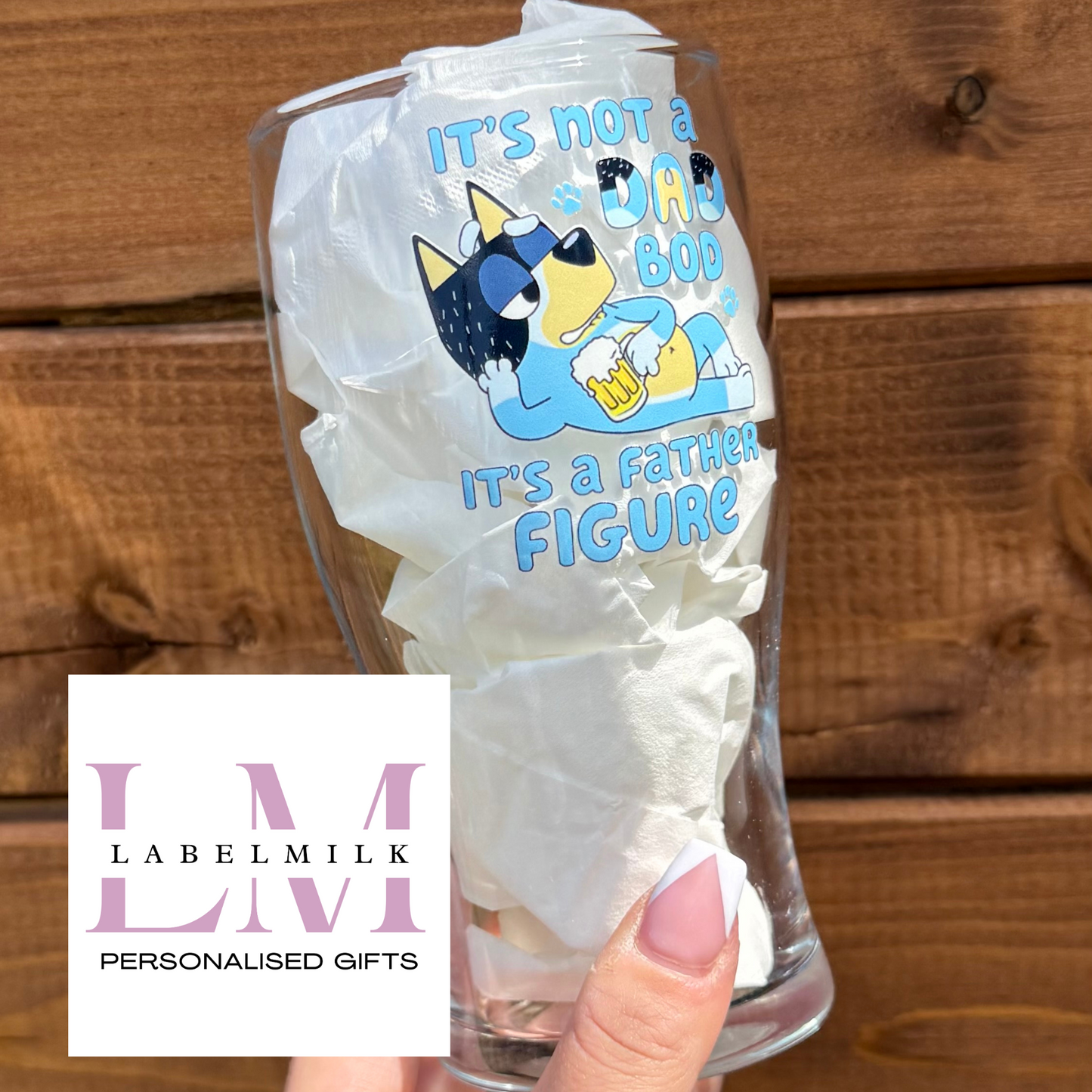 Blue Dog - Father Figure Pint Glass