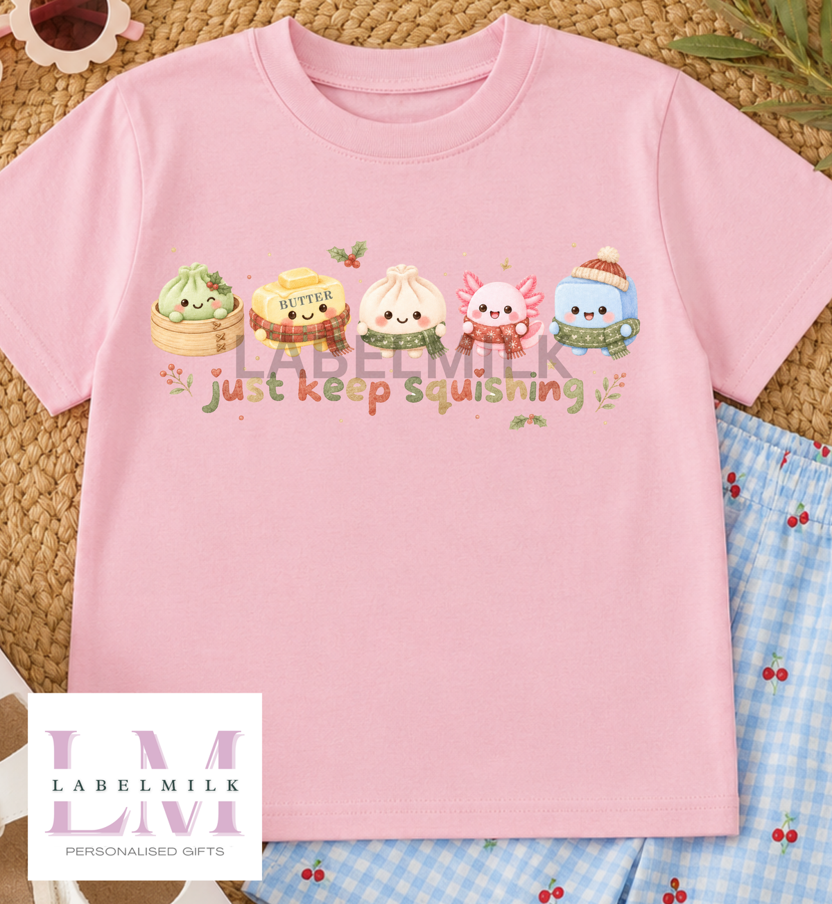 Kids Squishy Christmas T-Shirt - Cute Dumpling