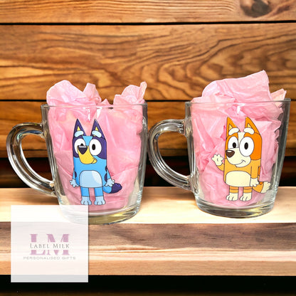 Bluey Family Glass Mug
