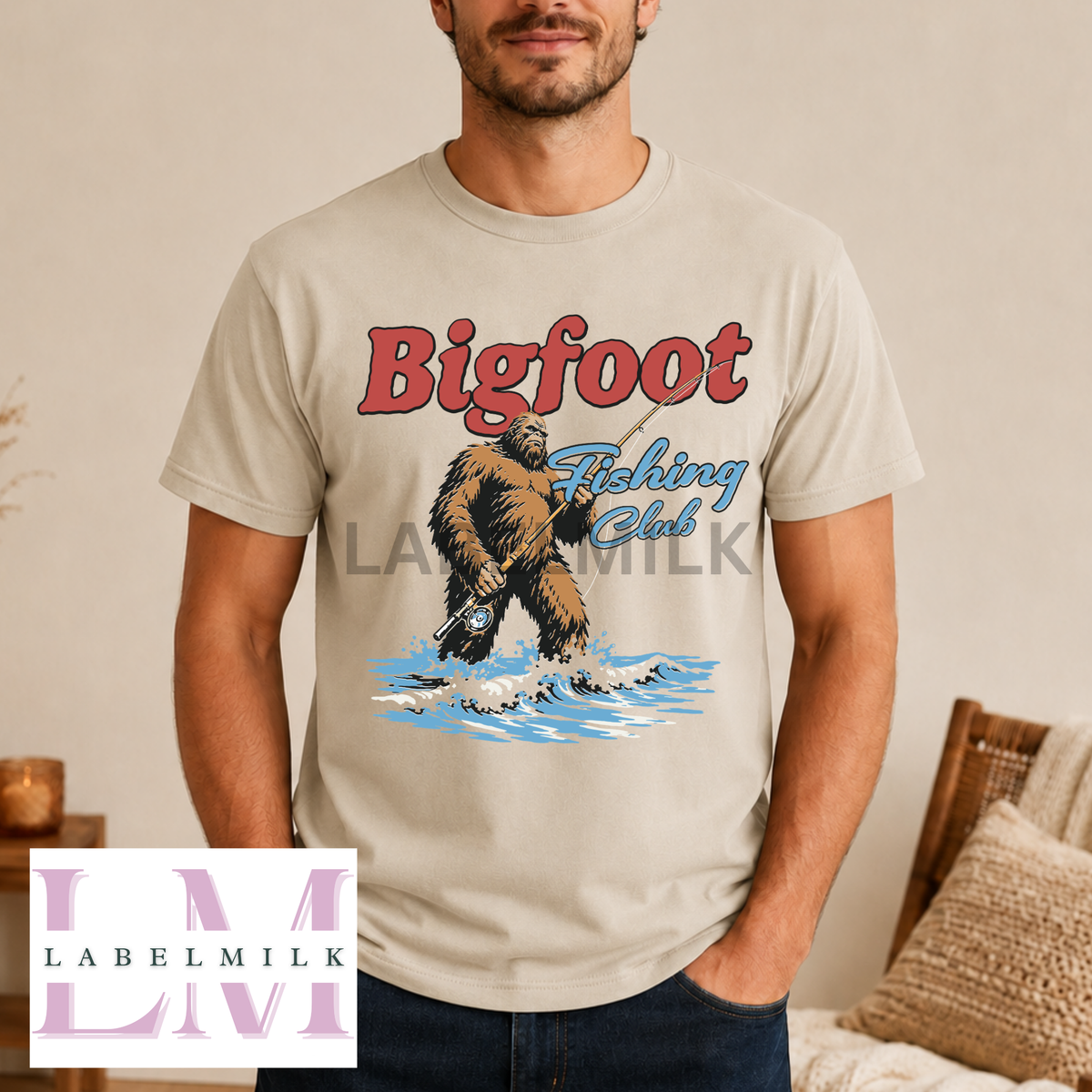 Bigfoot Fishing Club T-Shirt - Men’s Funny Fishing Top