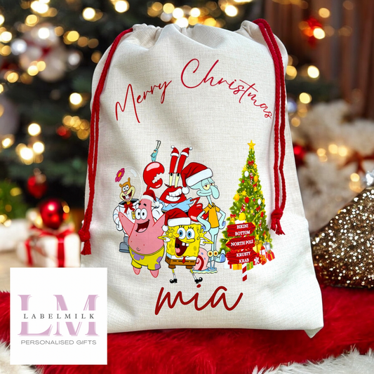 Personalised SpongeBob Christmas Sack