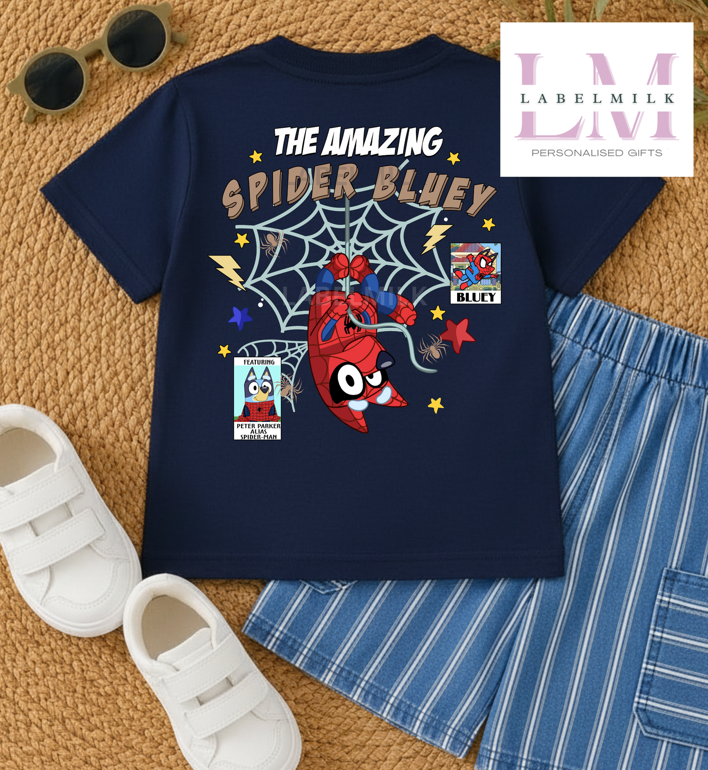 Spiderman X Bluey T-Shirt