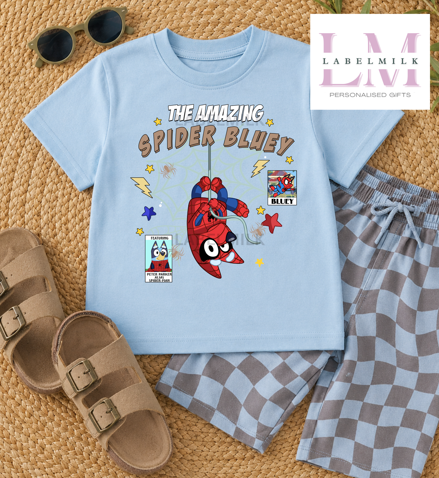 Spiderman X Bluey T-Shirt