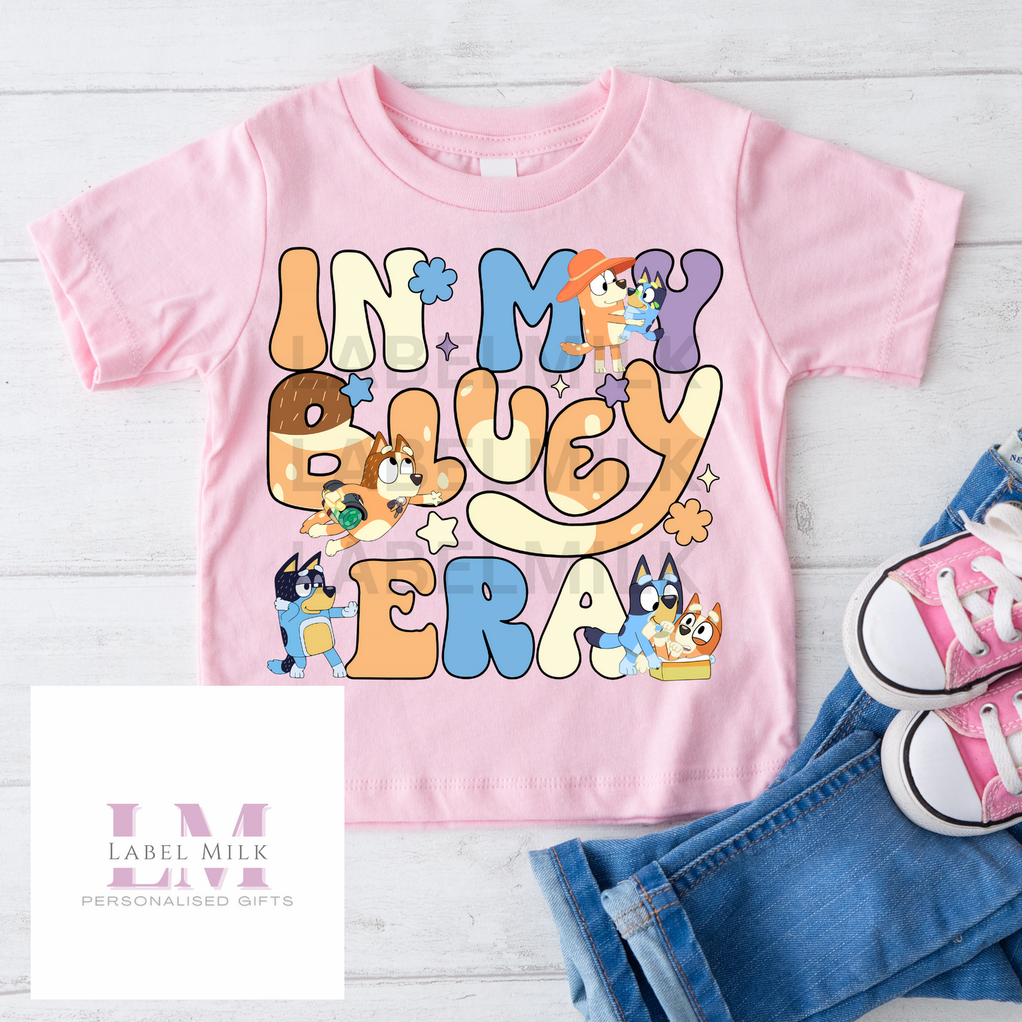 Pink Bluey T-Shirt Kids - All Designs