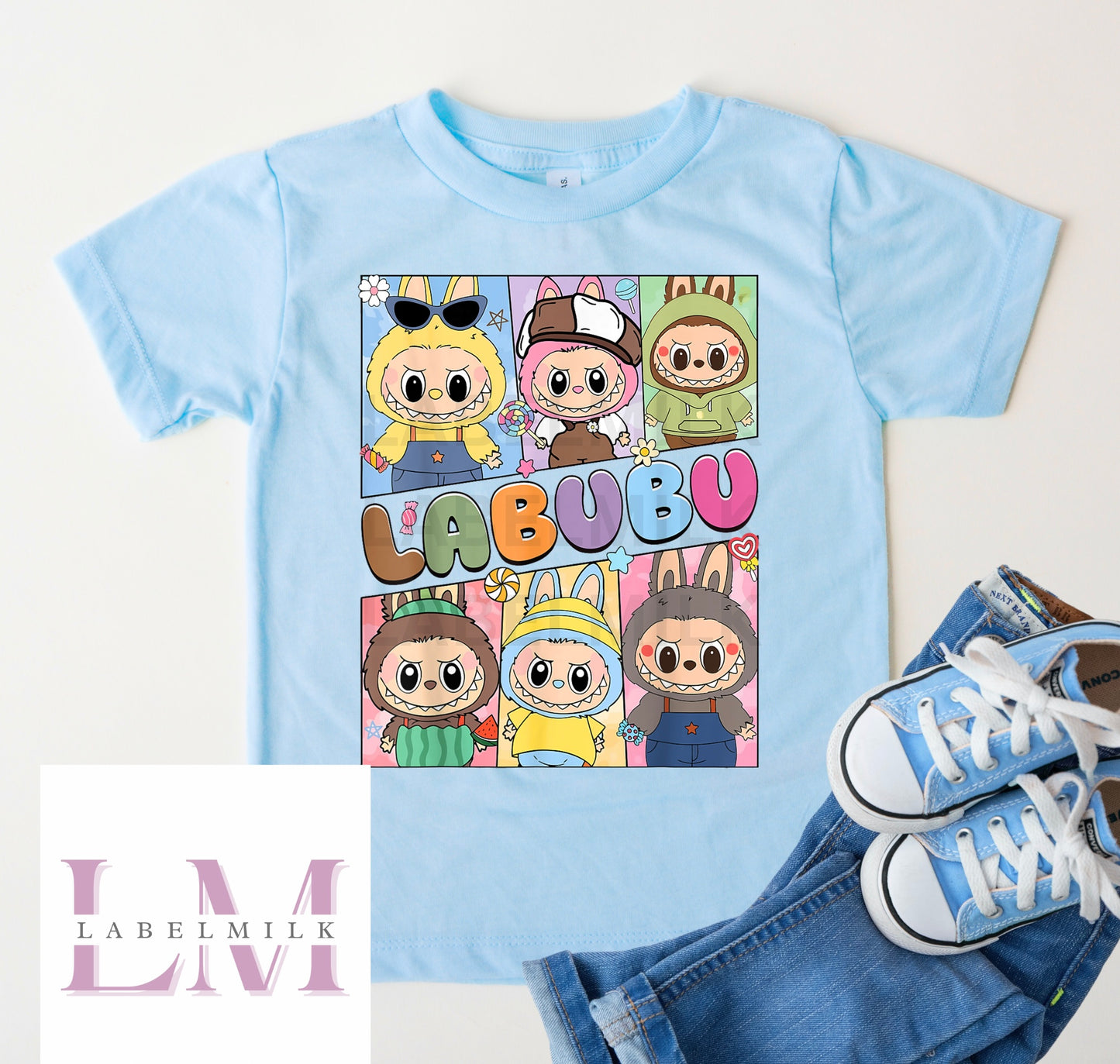 Cute Monster T-Shirt - Labubu X Bluey