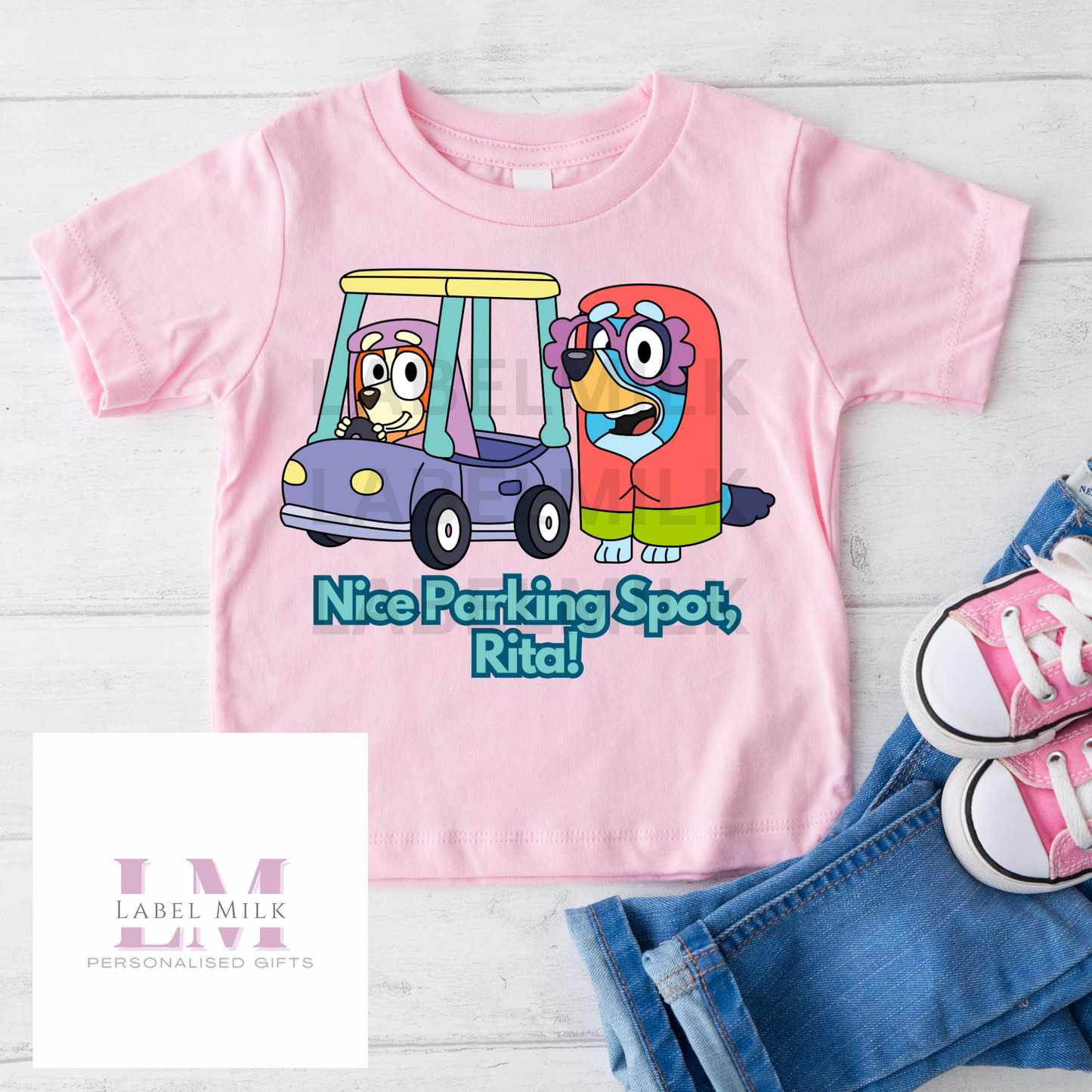 Pink Bluey T-Shirt Kids - All Designs