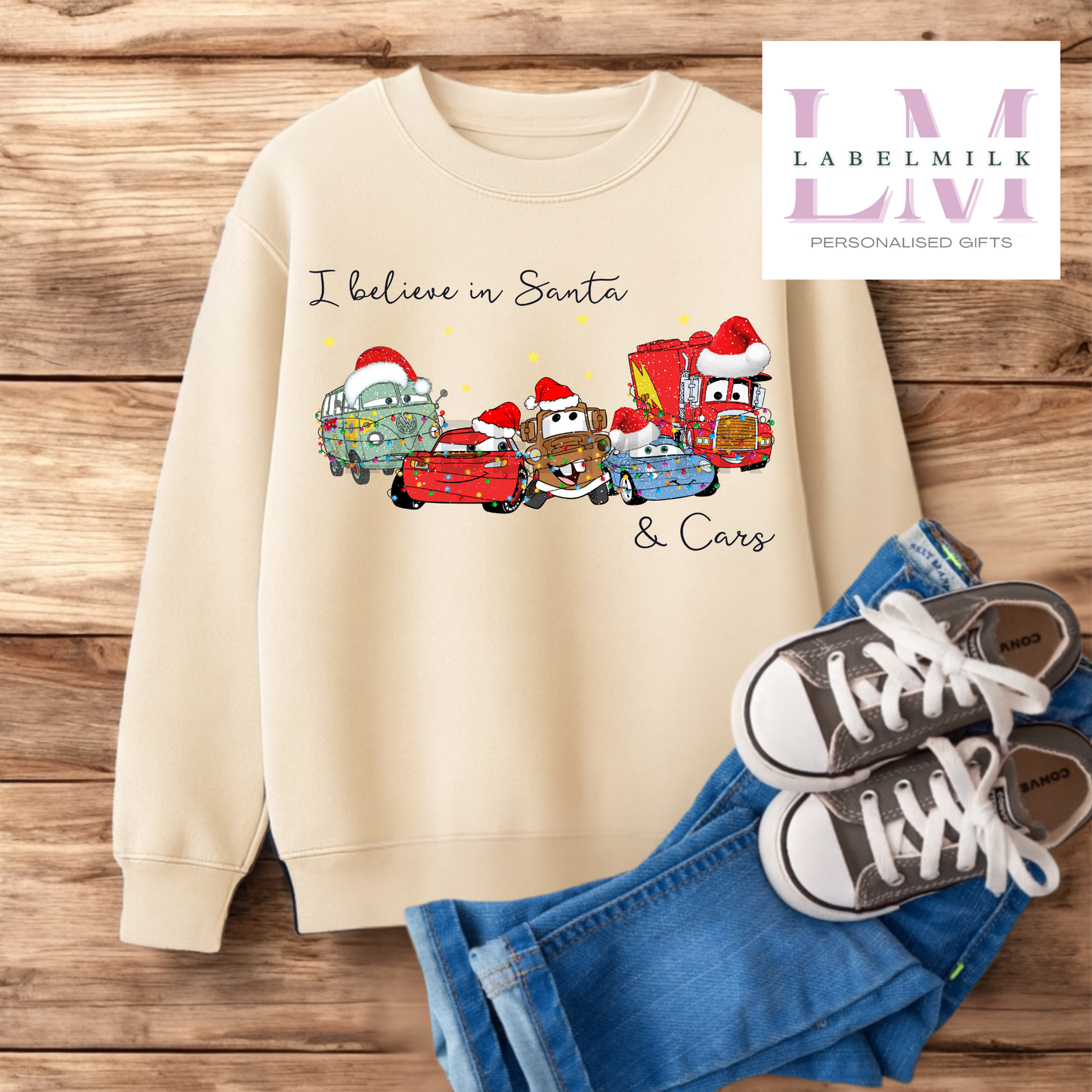 Kids Cars Christmas Jumper