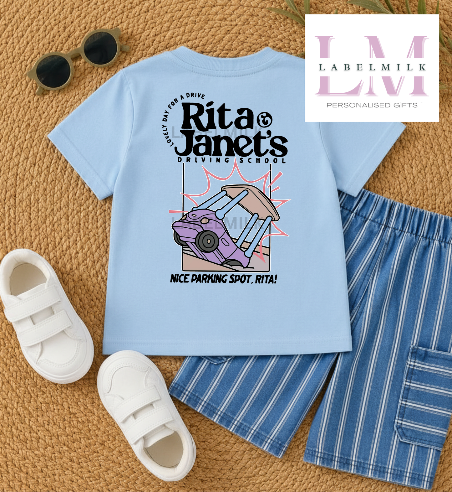 Rita & Janet’s Driving School T-Shirt (Bluey Grannies)