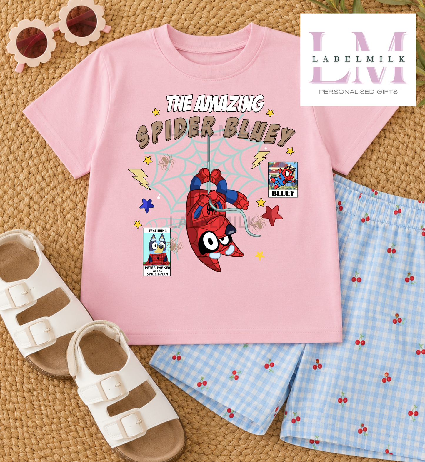 Spiderman X Bluey T-Shirt