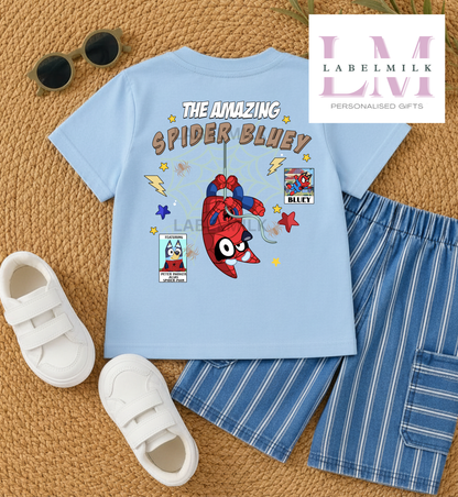 Spiderman X Bluey T-Shirt
