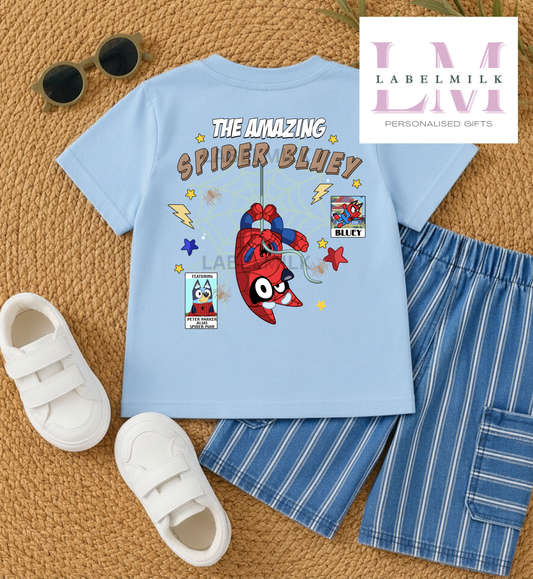 Spiderman X Bluey T-Shirt