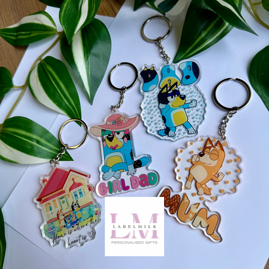 Bluey Keyrings - Various Designs