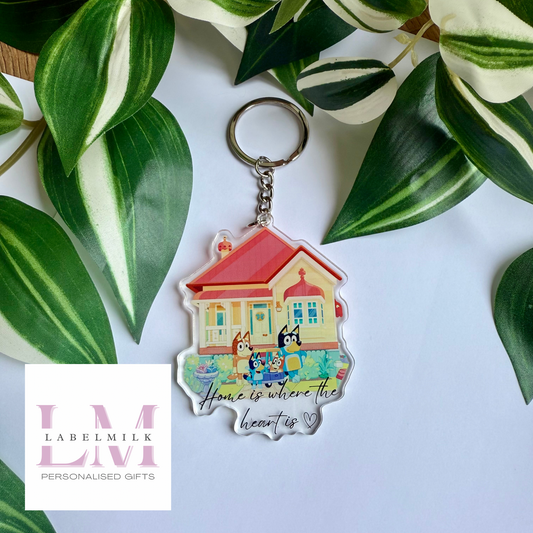 Bluey House Keyring - Various Designs