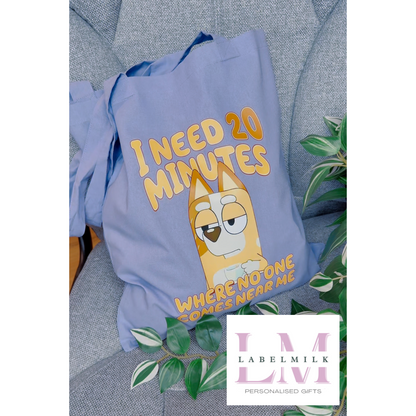 Blue Dog Grey Tote Bag