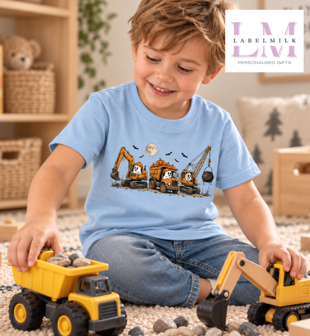 Halloween Diggers - Kids Diggers & Ghosts T-Shirt