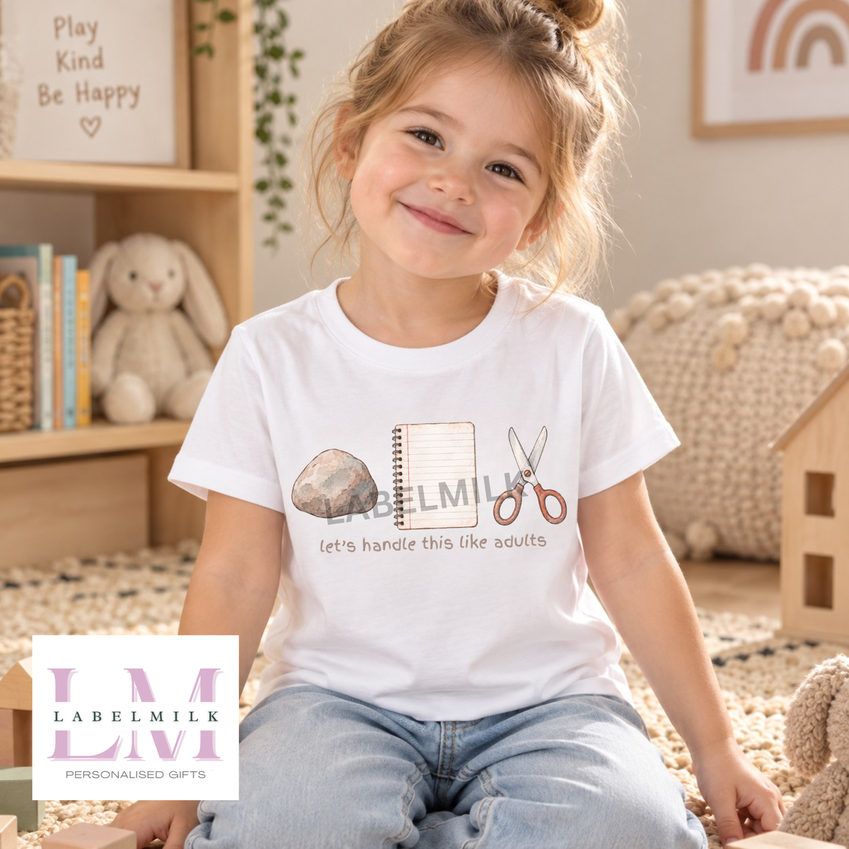 Let's Handle This Like Adults T-Shirt- Kids Funny Retro Game Top