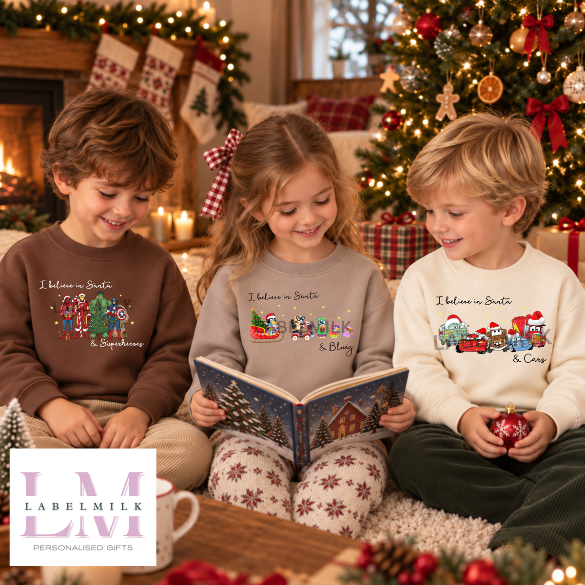 I believe In Superheroes Sweatshirt - Kids Christmas Jumper