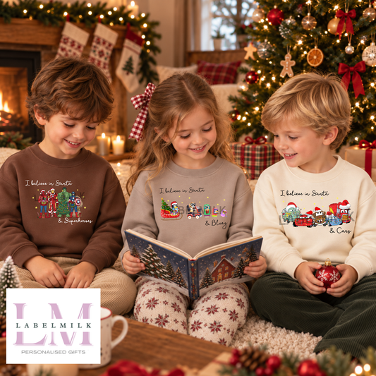I believe In Cars Sweatshirt - Kids Christmas Jumper