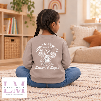 Just Boo'd Coffee Sweatshirt - Kids Funny Coffee Jumper