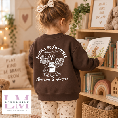 Just Boo'd Coffee Sweatshirt - Kids Funny Coffee Jumper