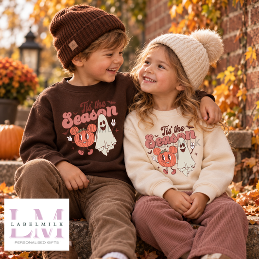 Retro Spooky Season Sweatshirt - Kids Retro Halloween Jumper